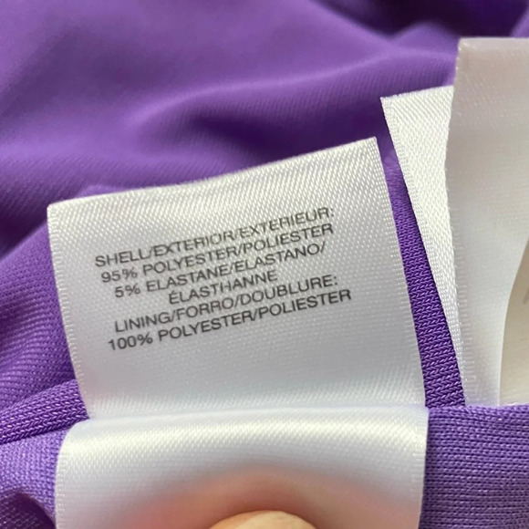 NWT Anne Klein Midi Faux Wrap Dress With Ring Hardware in Passion Purple XL - Picture 7 of 7